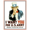 thumbnail image 2 of Tin Sign : Uncle Sam I Want You, Art Poster, 13x16, 2 of 3