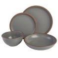thumbnail image 4 of Gibson Soho Lounge Lagos 16 Piece Double Bowl Dinnerware Set, Grey, 4 of 9