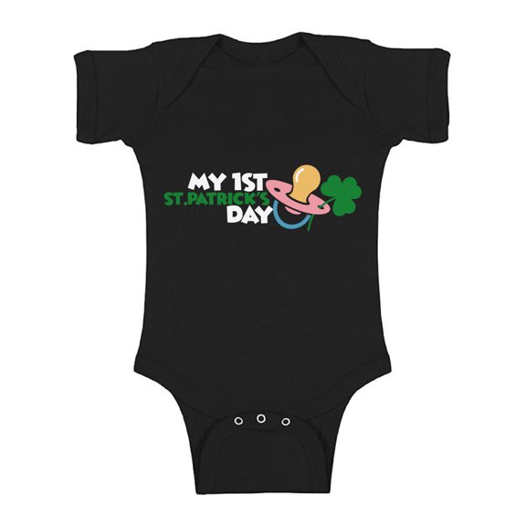 St Patrick's Day Boysuit for Baby Girls My First Paddys Day Romper Short Sleeve 12m 18 Month Irish One Piece Top