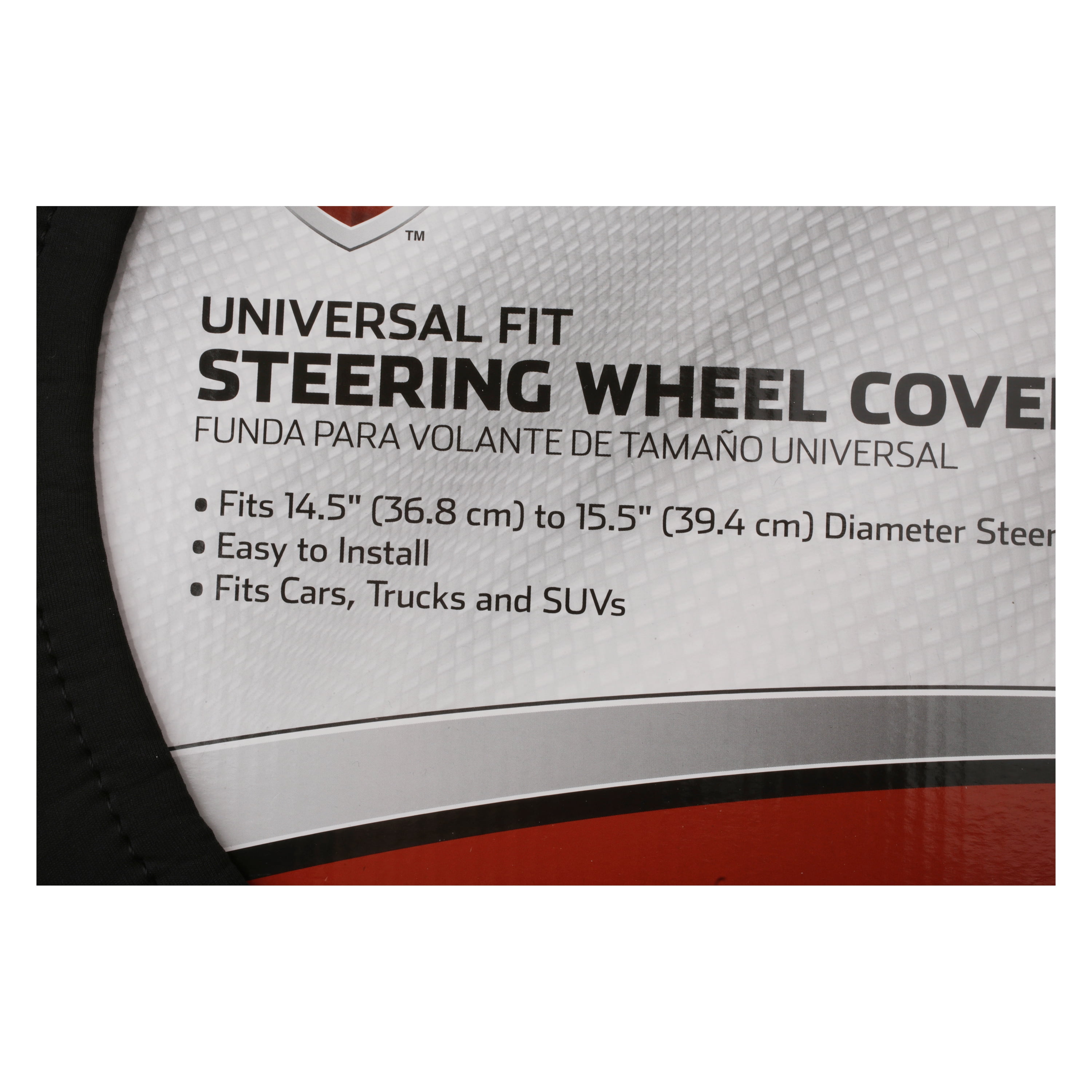 Auto Drive Universal Fit Thin Steering Wheel Cover, Black