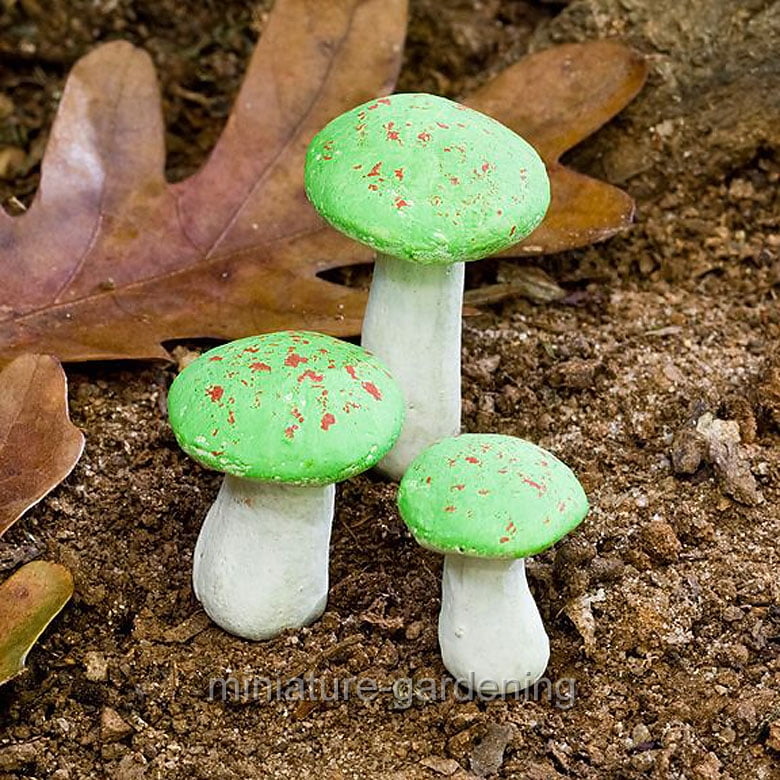Miniature Fairy Gnome Garden Mini Turtle and Ladybug on Mushroom NEW in Box 
