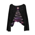 thumbnail image 4 of Karight Christmas Sweatshirts for Women Cute Funny Xmas Tree Graphic Shirt Loose Casual Holiday Party Pullover Tops, 4 of 4
