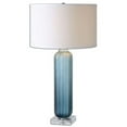 thumbnail image 1 of Uttermost Caudina Frosted Blue Glass Lamp, 1 of 2
