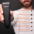 thumbnail image 2 of MANSPOT Manscape - Cortadora de pelo para ingle y cuerpo para hombres, cortadora eléctrica de bolas, afeitadora púbica, kit Manscape con 4 protectores, cabezales de cuchillas de cerámica reemplazables, 2 of 5