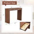 thumbnail image 5 of Elegant Dark Wood Grain Bar Table-50 Inches Long, a Practical Choice for Modern Homes.Dark Wood Grain Texture Sticker,Equipped With Two Drawers.Serving As A Bar Table Or A Desk., 5 of 9