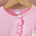 thumbnail image 5 of Piuwrlz Girls Long Sleeved Jacket and Skirt Sets Dress Set Back to School Bow-knot Printed Skirts Suits Pink Size 6 Years, 5 of 9