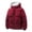 Red, variant on Men's Puffer Jacket Hooded Down Jacket Water-Resistant Windproof Full Zip Up Cotton Winter Warm Coat with Hood