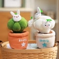 thumbnail image 5 of huanledash Succulent Plush Doll Vivid Highly Elastic Super Soft Cartoon Animals Artificial Plant Shape Decorate Anti-deform Potted Plants Succulents Plush Toy Perfect Gift, 5 of 7