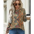 thumbnail image 6 of Weardear Women's Long Sleeve Crew Neck Tunic Tops Pleated Fall Blouse Casual Dressy Shirts S-XXL, 6 of 7