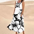 thumbnail image 2 of SEMPAI Summer Dresses Dress Sleeveless Crew Neck Print Long Summerdresses For Women 2025 Active for Cocktail Party Women's Plus Dresses Up to 60% Off, 2 of 3