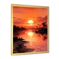 thumbnail image 2 of Designart "Serene Sunrise Serenity on Island I" Coastal Framed Wall Art - Coastal Red Coastal Tropical Entryway Framed Wall Art Print, 2 of 6
