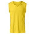 thumbnail image 3 of Hessimy Men's Cotton Tank Undershirts Pack, Moisture-Wicking Tanks, lightweight Cotton Tank Undershirts（Yellow,XXL), 3 of 6