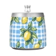 thumbnail image 7 of Yayeee Ashtray with Lid for Cigarette Smokeless Stainless Steel Home Ash Holder, Cartoon Plaid Lemon, 7 of 7