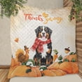 thumbnail image 3 of Happy Thanksgiving Bernese Mountain Dog with Turkey Pumpkins Autumn Vibes Quilt Blanket Berner Lover Gifts Cozy Comforter Throw Blanket - 12018, 3 of 5