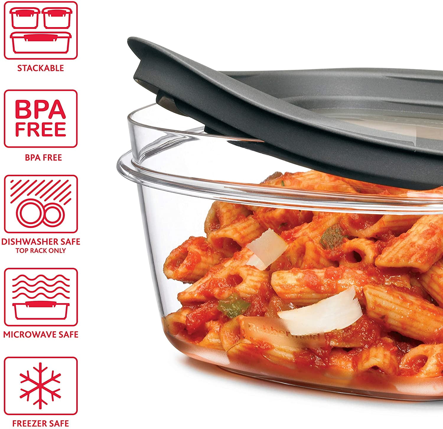 Rubbermaid Meal Prep Premier Food Storage Container, 28 Piece Set, Grey