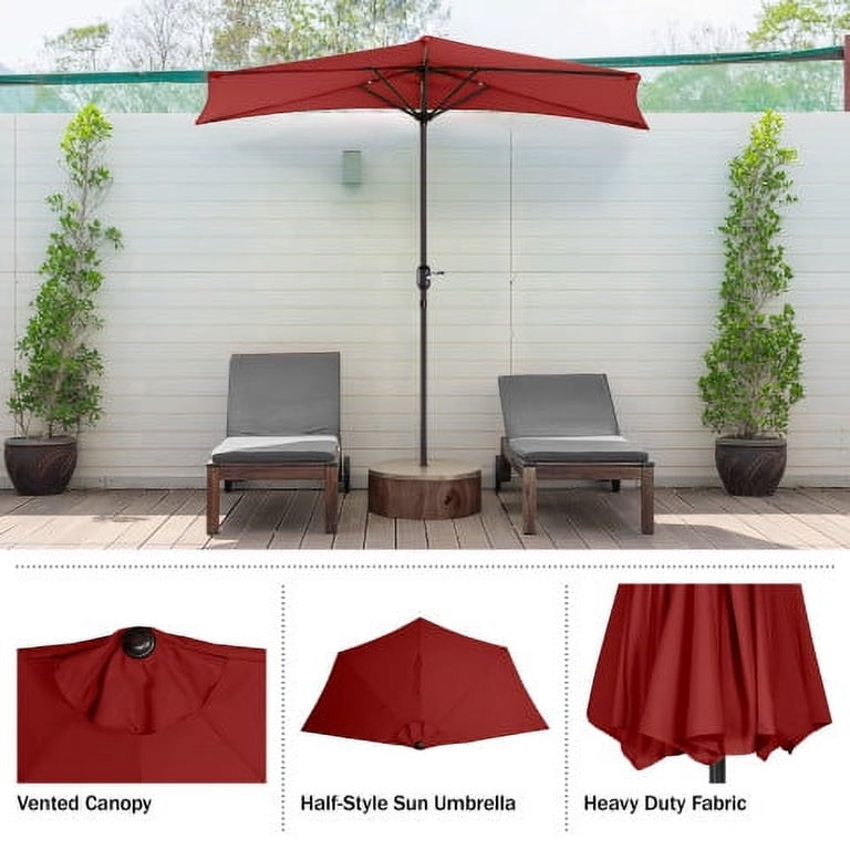 half red patio umbrella Kingdom it also features a push WestinTrends Lanai 9 Ft Outdoor