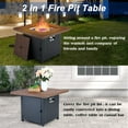 thumbnail image 6 of Sophia & William 5-Piece Outdoor Patio Dining Set 50,000 BTU Fire Pit Table and Cushioned Swivel Chairs, 6 of 11