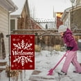thumbnail image 6 of Christmas Winter Welcome Garden Flag,Snowflake Yard Flags,12x18 Inch Double Sided Burlap, for Outdoor Outside Holiday Xmas Party Decoration, 6 of 6