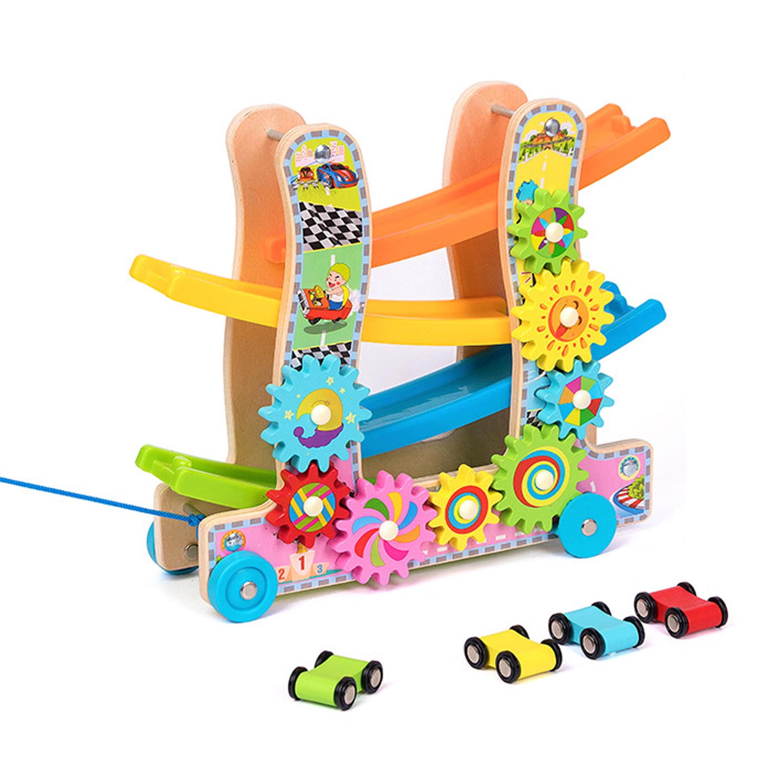 Baby Toy Car Wooden Slide Track Racing Car Toys Kindergarten Favor baby-toy-car-wooden-slide-track-racing-car-toys-kindergarten-favor