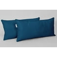 thumbnail image 2 of VargottamIndoor/OutdoorPolyester FabricLumbarPillowCover,All-Weather Waterproof Rectangular Cushion Case for Patio Furniture,12" x 20"Set of 2-Navy Blue, 2 of 7