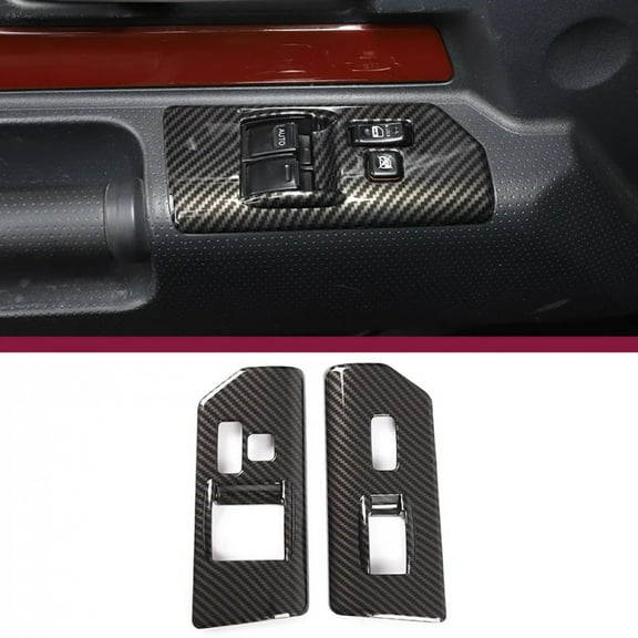 For Toyota FJ Cruiser 2007-2021 ABS Carbon Fiber Car Center Shift Panel Door Handles Mirrors Decor Sticker Car Accessories.