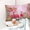 thumbnail image 4 of Salouo Flamingos In The Tropical Forest Pattern Pillow Cases,1PC Pillow Covers with Envelope Closure Decorative Pillow Case for Bed Couch,Pillows Not Included-16"x24", 4 of 6