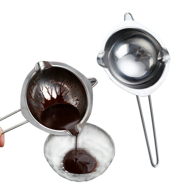 Coofit Pot de Fusion en Acier Inoxydable Résistant à la Chaleur Double Insert de Chaudière Outil de Cuisson