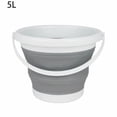thumbnail image 1 of Cubo plegable - 5 litros - Diseño compacto que ahorra espacio - Ideal para limpieza interior y exterior, limpieza del hogar, ventanas y automóviles - Gris Sailing Electrónica, 1 of 5