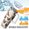 thumbnail image 5 of 1pc chicken 40oz Tumbler with Straw & Handle - Insulated Stainless Steel Cup | Holiday Gift for Man Women (Christmas, Valentine's, Birthday), 5 of 7