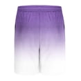 thumbnail image 6 of Mens Hawaiian Swim Trunks Beach Shorts Quick Dry Gradient Boardshorts with Liner Drawstring Swimwear Bathing Suits with Pockets Purple L, 6 of 9