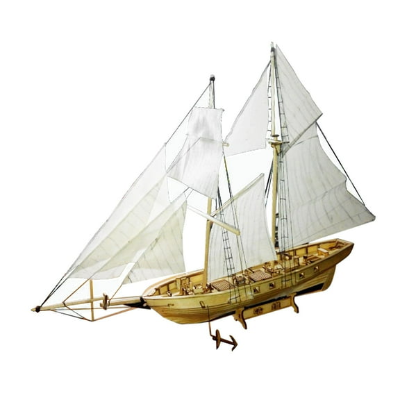 Kits de construcción de barcos de vela náutica modelo de barco, modelo de ensamblaje divertido, modelo de barco de madera DIY modelo de vela de