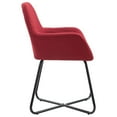 thumbnail image 2 of vidaXL Chaises de Salle à Manger 4 Pcs Rouge Vin Tissu, 2 of 5