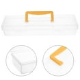 thumbnail image 2 of Hemoton 2pcs Clear Plastic Organizer Box with Handle Clear Utility Storage Solution for Paint Brushes Rulers Screws Home Office Storage Organizer Box, 2 of 8