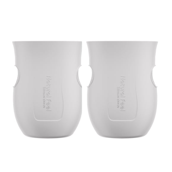 Gulicola Manchons en Silicone pour Biberon en Verre, Blanc, 5 oz - 2pks