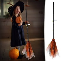 Stijggn Halloween Broom Halloween Decor Indoor Miniature Broom Props, Fairy Decoration, Cinnamon Broom, Sweeping Tools for Indoor Party Home Floor Decor