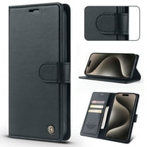 for Samsung Galaxy S23 Wallet Case [RFID-Blocking] [Card Holder/Cash Slots] [Kickstand] [Magnetic Clasp], Advanced PU Leather Folio Flip Book Protective Shockproof Cover Women Men,Black