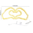 thumbnail image 3 of Lámparas De Plástico Luz de neón LED amarilla en forma de corazón para decoración del Día de San Valentín (1 unidad) JASKFLY, 3 of 8