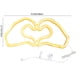 thumbnail image 3 of Lámparas De Plástico Luz de neón LED amarilla en forma de corazón para decoración del Día de San Valentín (1 unidad) JASKFLY, 3 of 8