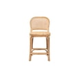 thumbnail image 2 of Baxton Studio Adrena Modern Bohemian Natural Brown Rattan Counter Stool, 2 of 10