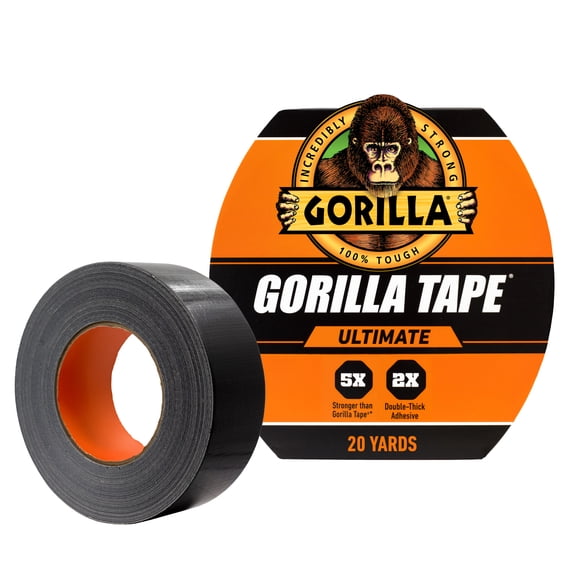 Gorilla Black Ultimate Tape 20yd - 5x Stronger than Our Original Tape