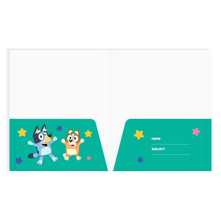 Bluey 2-Pocket Paper Folder with 3 Prongs, 9.25