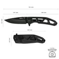 thumbnail image 3 of Dispatch 3.94” 8Cr Folding Pocket Knife with Clip for Everyday Carry, Plain Edge Blade with Black Titanium Coating, Gifts for Men, 3 of 7