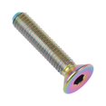 thumbnail image 6 of Wanyifa Titanium M8 15 20 25 30 35 40 45 50 60 65mm Full Thread Countersunk Flat Head Bolt Screw,M8x45 mm,Rainbow,4 Pcs, 6 of 7