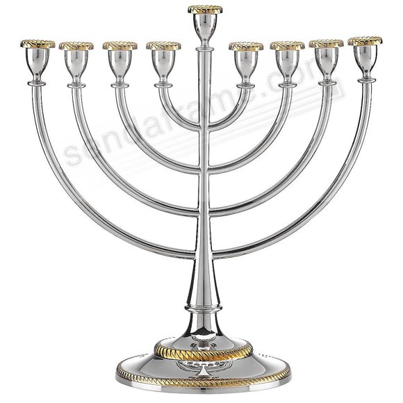 Reed and Barton Roseland Menorah, 6.30 LB, Metallic