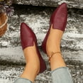 thumbnail image 5 of Miluxas Women Flats Shoes Women Breathable Thin Soft Soled Pointed Toe Dress Shoes Comfortable Slip on Shoes Wine 5.5(36), 5 of 9