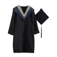 thumbnail image 1 of 1 Juego de hermoso uniforme de graduación de punto fino, vestido de graduación elegante de poliéster con toque festivo para fotografía Jikaix, 1 of 5