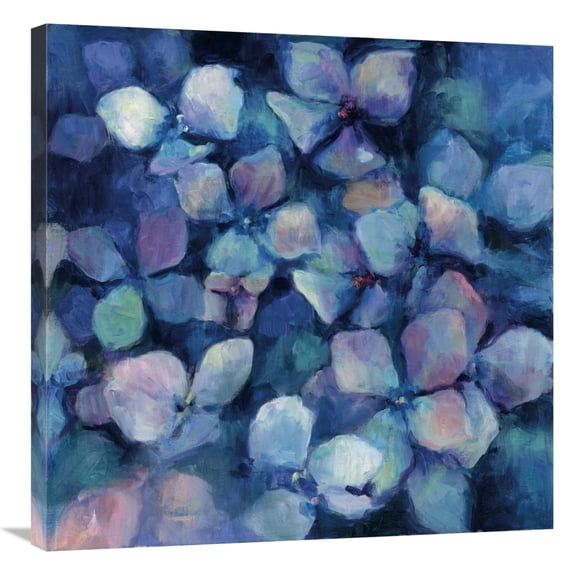 Global Gallery's 'Midnight Blue Hydrangeas' By Marilyn Hageman Stretched Canvas Wall Art