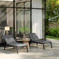 thumbnail image 4 of LLLLZASD Chaise Lounge Cushions Outdoor Set of 2, Fade Resistant, 72 x 21 x 3 in Sun Lounger Replacement Cushions, Patio Lounge Chair Pads with Removable Cover for Pool, Beach, Deck, Lawn, Gray, 4 of 6