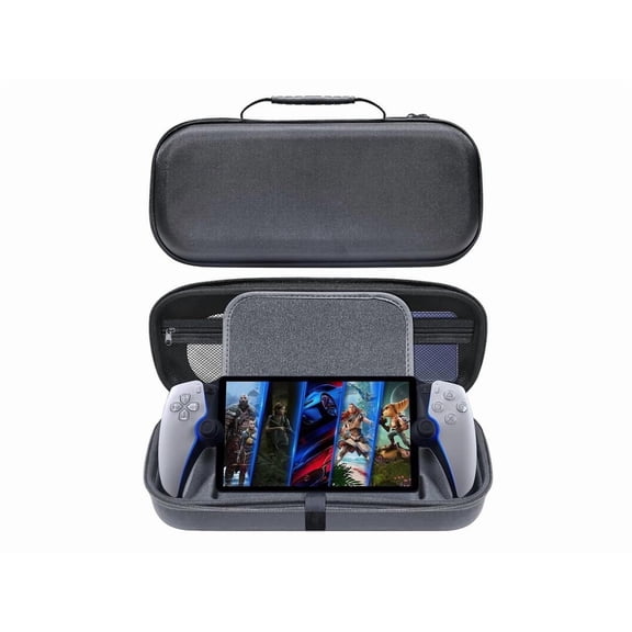 Travel Carrying Case Compatible with PlayStation Portal, Built-in Larger Storage and Screen Protector,Shockproof Anti-Scratch Dual-Layer Oxford Protective Portable Case