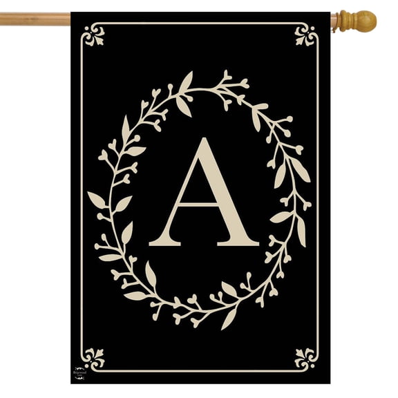Briarwood Lane Classic Monogram Letter A Double-Sided House Flag